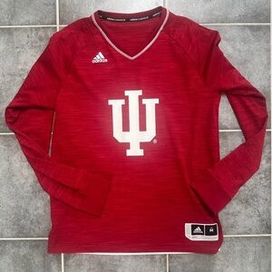 IU Basketball Men Long Sleeve Medium Adidas Hoosiers IU